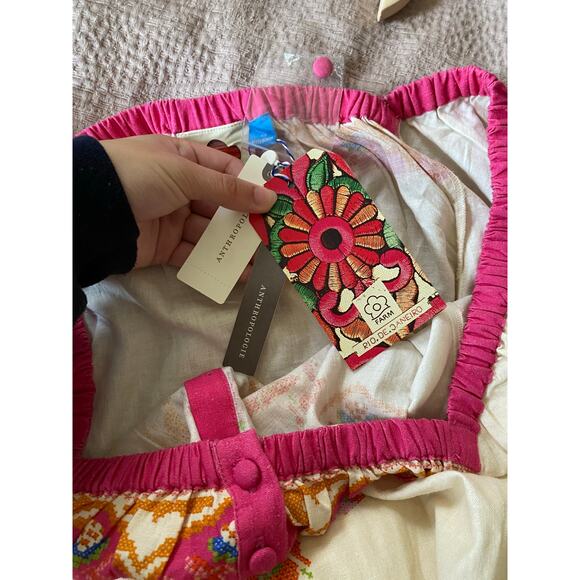 FARM RIO NWT Anthropologie Printed Linen Blend Dress Size XS - Picture 7 of 13